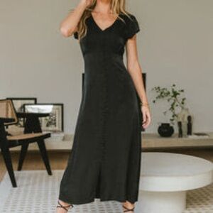 Chic Black Midi Dress